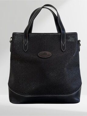 Vintage Mulberry Mini Bell Tote Bag Black Scotchgrain Pebble Leather Coin Purse